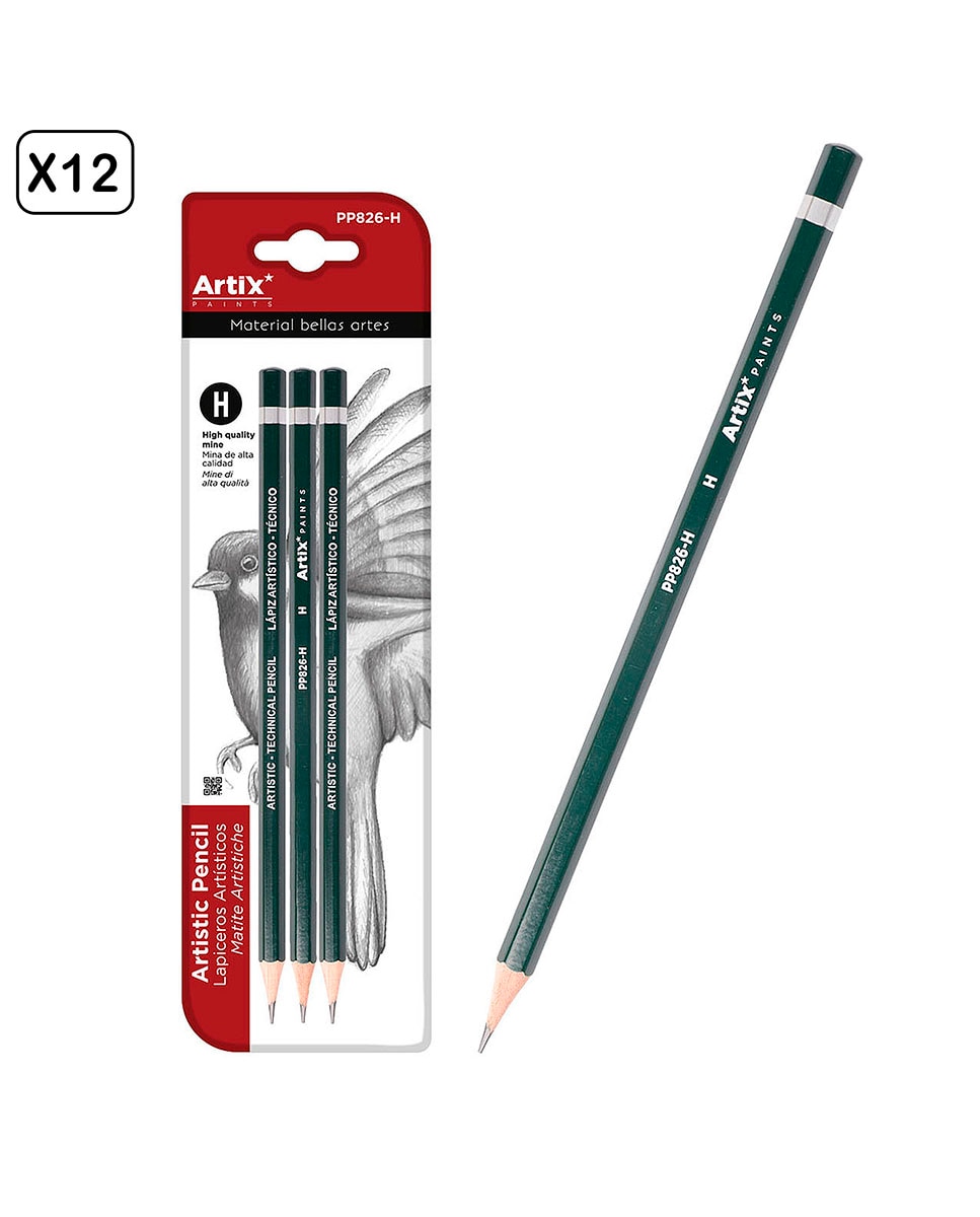Imagen 0 de 12 Packs De Lápiz Artístico Horizontal 3 Uds.
