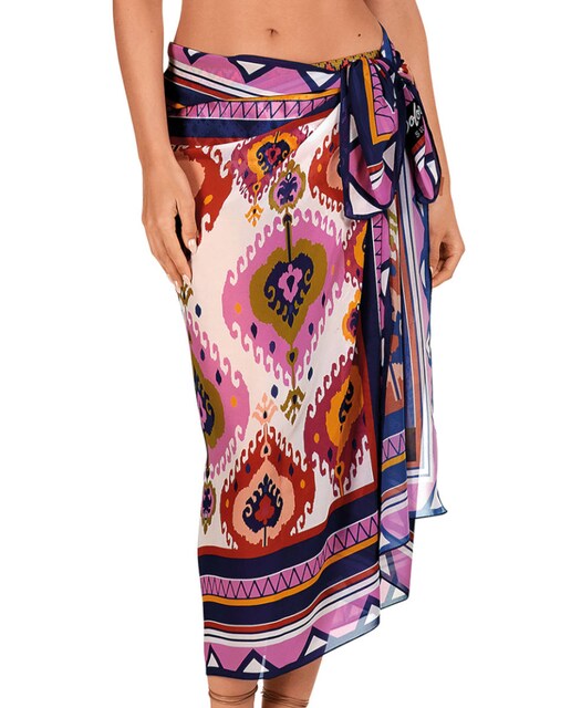 Imagen 0 de Pareo de mujer estampado posicionado con logo