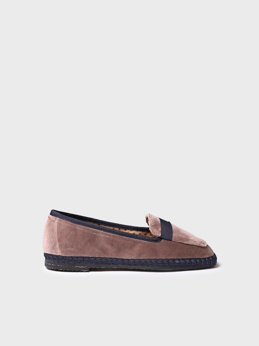 Imagen 0 de Slipper de mujer plano de terciopelo