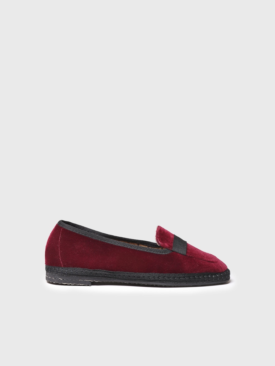Imagen 0 de Slipper de mujer plano de terciopelo