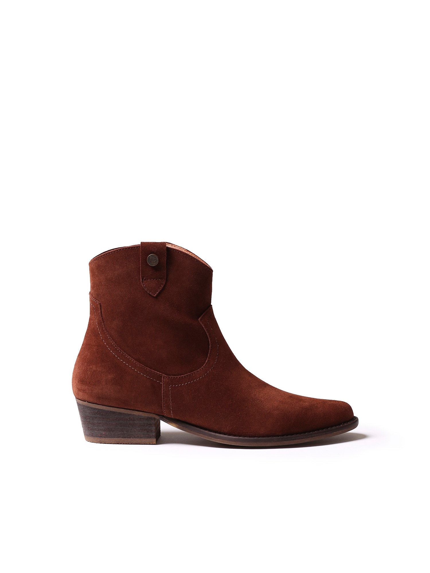 Imagen 0 de Botin de mujer en serraje estilo cowboy