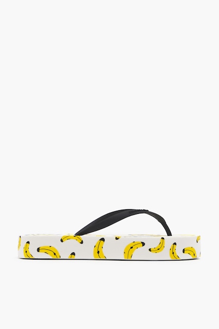 Imagen 0 de Chancla print Bananas blanca