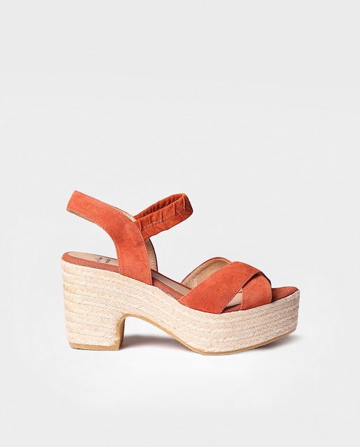 Imagen 0 de Alpargata de mujer tacón piel