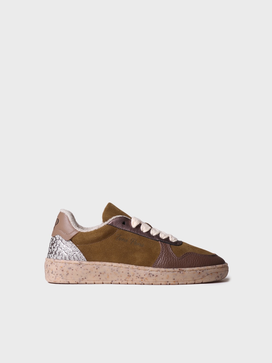 Imagen 0 de Sneaker para mujer de piel y tejido