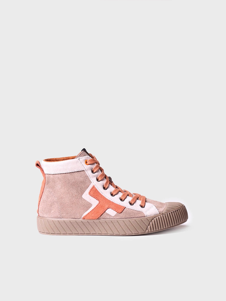 Imagen 0 de Zapatilla de mujer en serraje con cordones