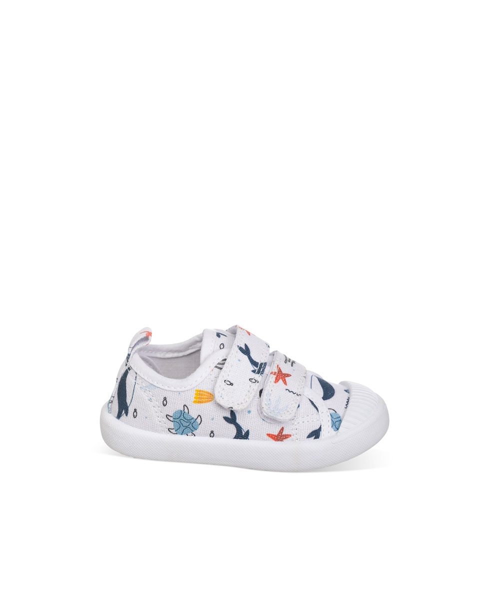 Imagen 0 de Zapatilla en lona de algodón y estampado marino