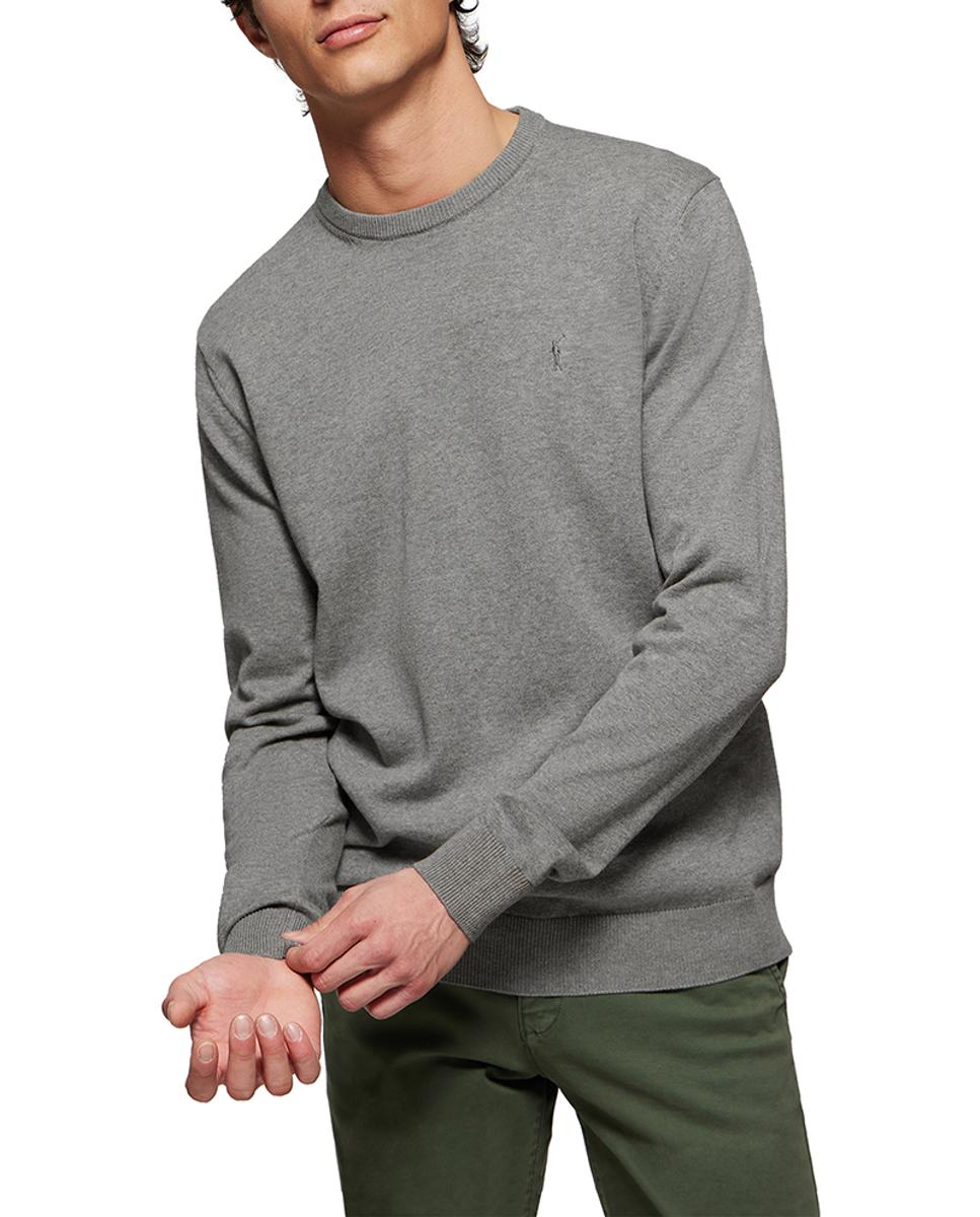 Imagen 0 de Jersey básico de cuello redondo gris vigoré con logo Rigby Go