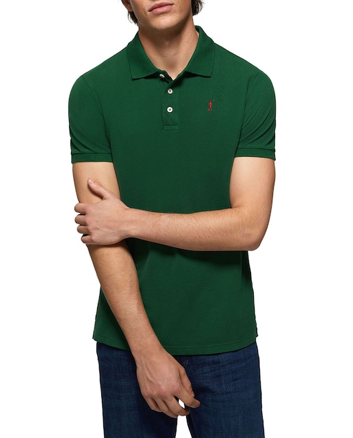 Imagen 0 de Polo de manga corta en color verde botella