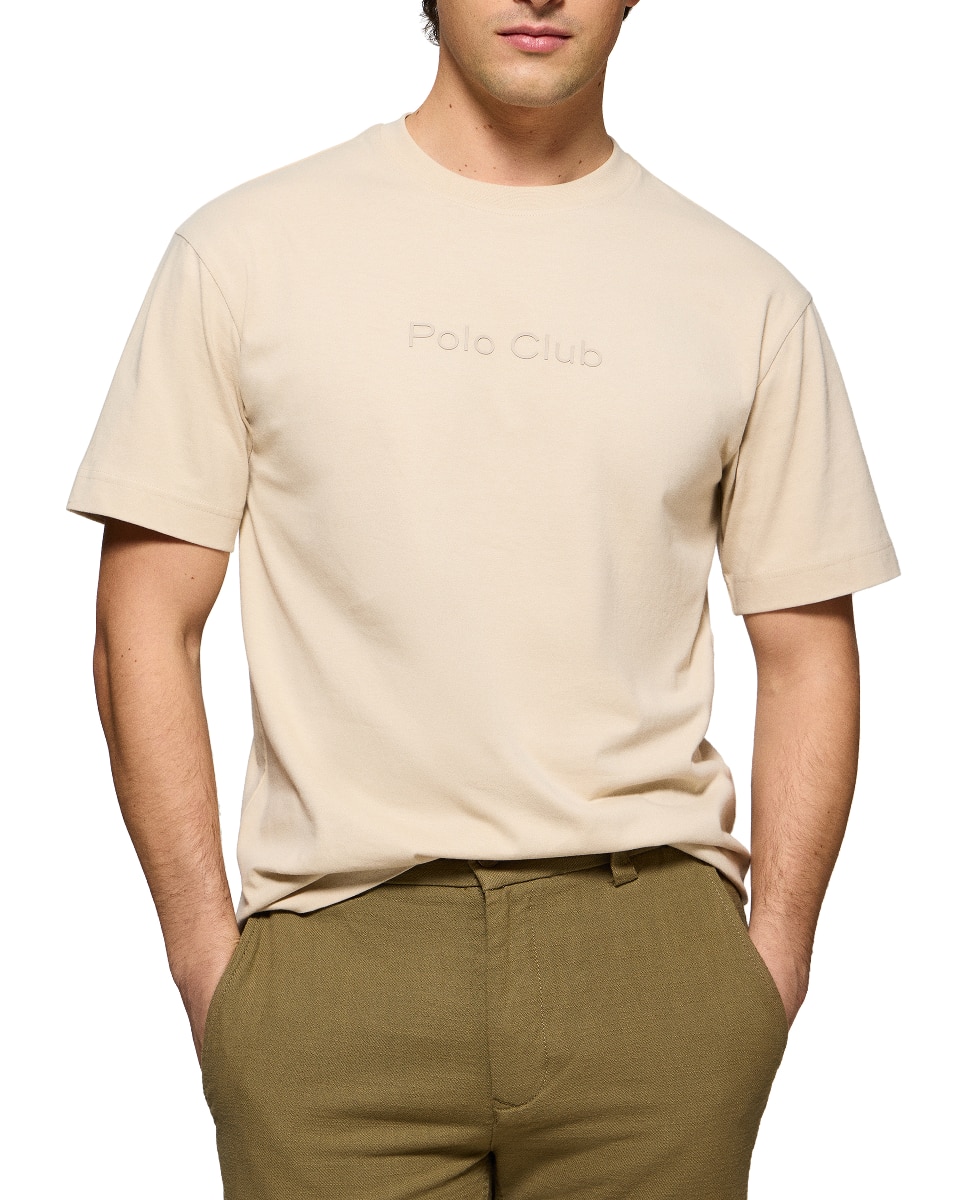 Imagen 0 de Camiseta de hombre cuello redondo acanalado