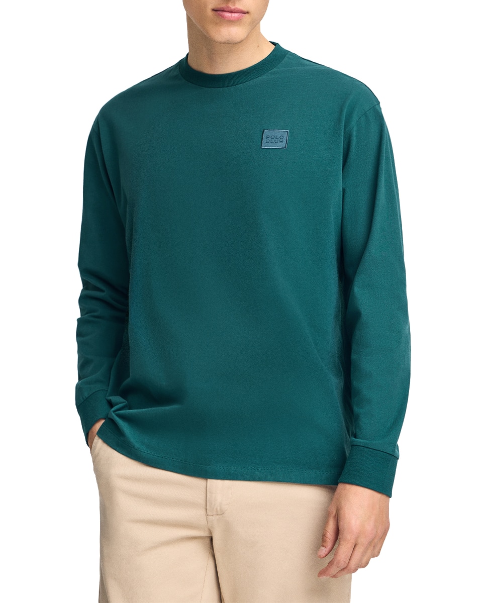 Imagen 0 de Camiseta de hombre cuello redondo acanalado