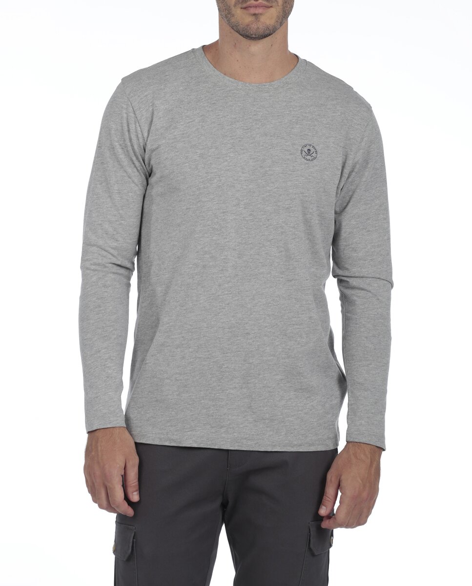 Imagen 0 de Camiseta Logo Hombre Manga Larga Algodon