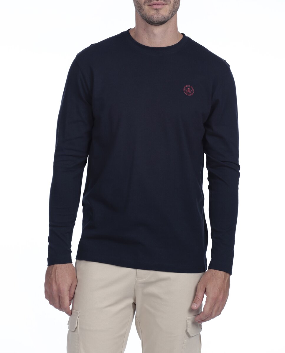 Imagen 0 de Camiseta Logo Hombre Manga Larga Algodon