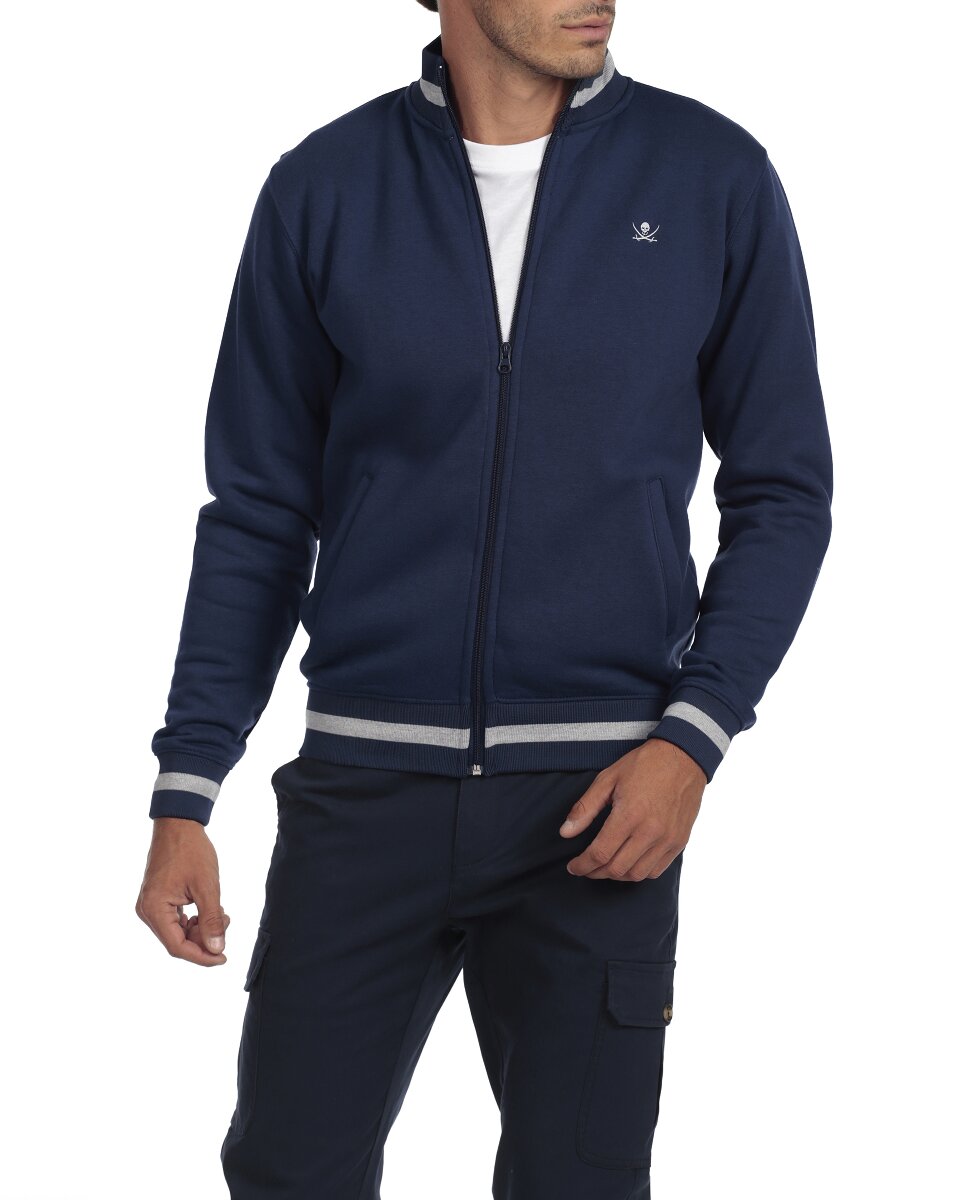 Imagen 0 de Sudadera con Cremallera Hombre Logo Bordado