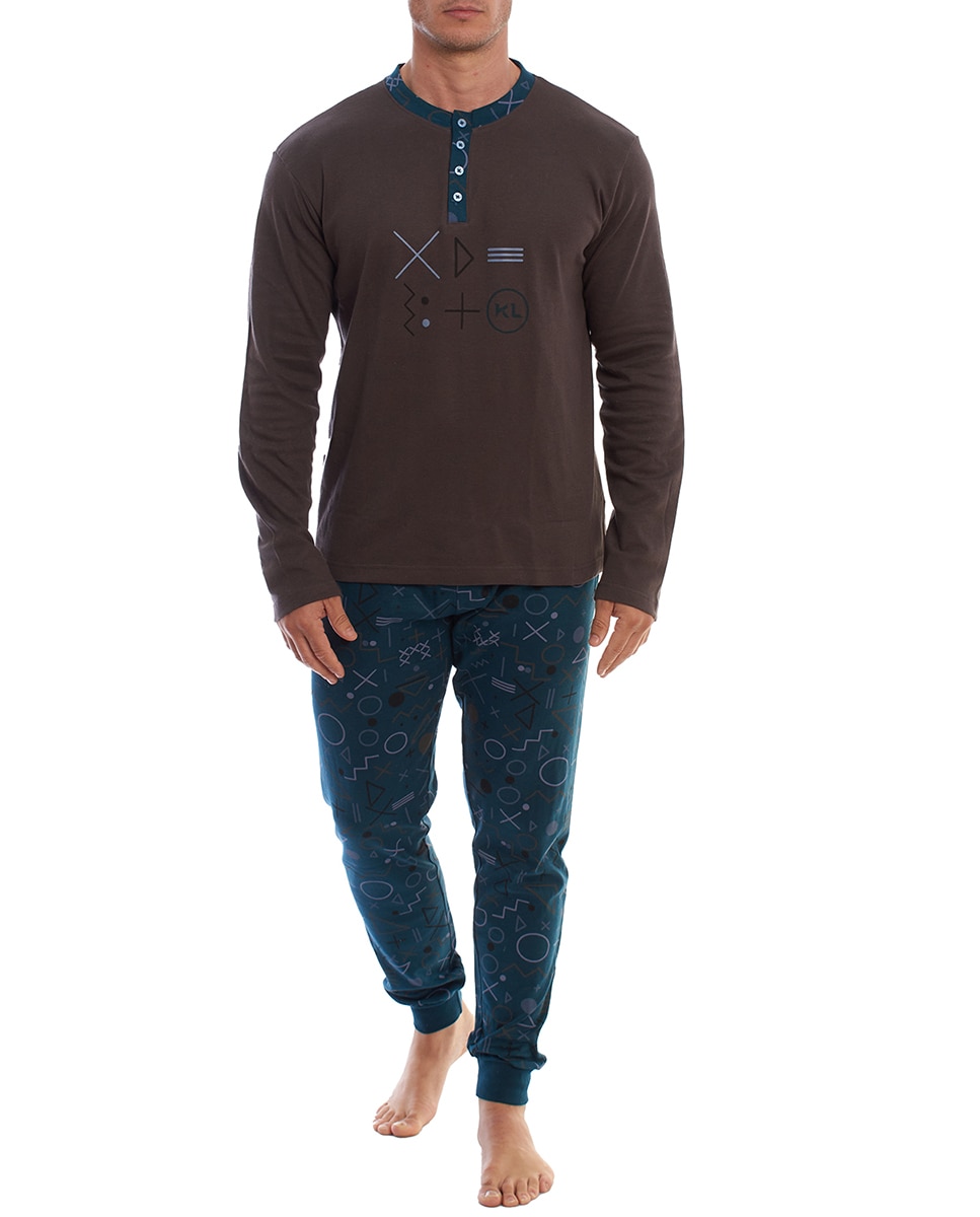 Imagen 0 de Pijama de hombre manga larga kisses&love