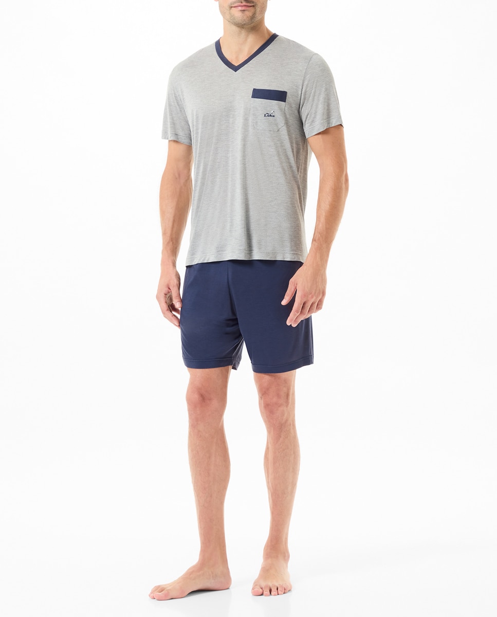 Imagen 0 de Pijama de hombre corto liso