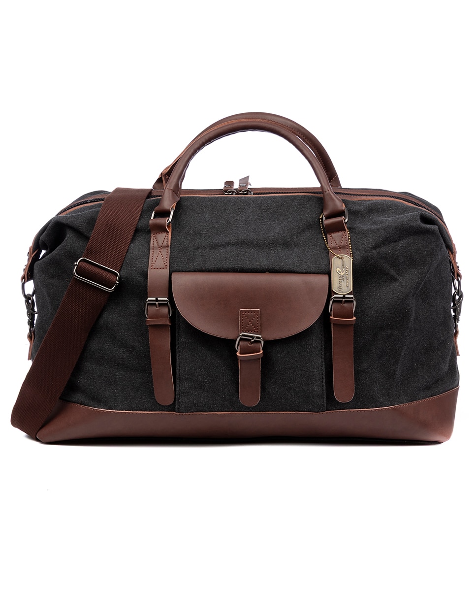 Imagen 0 de Bolso de viaje. De lona canvas premium combinada con piel.