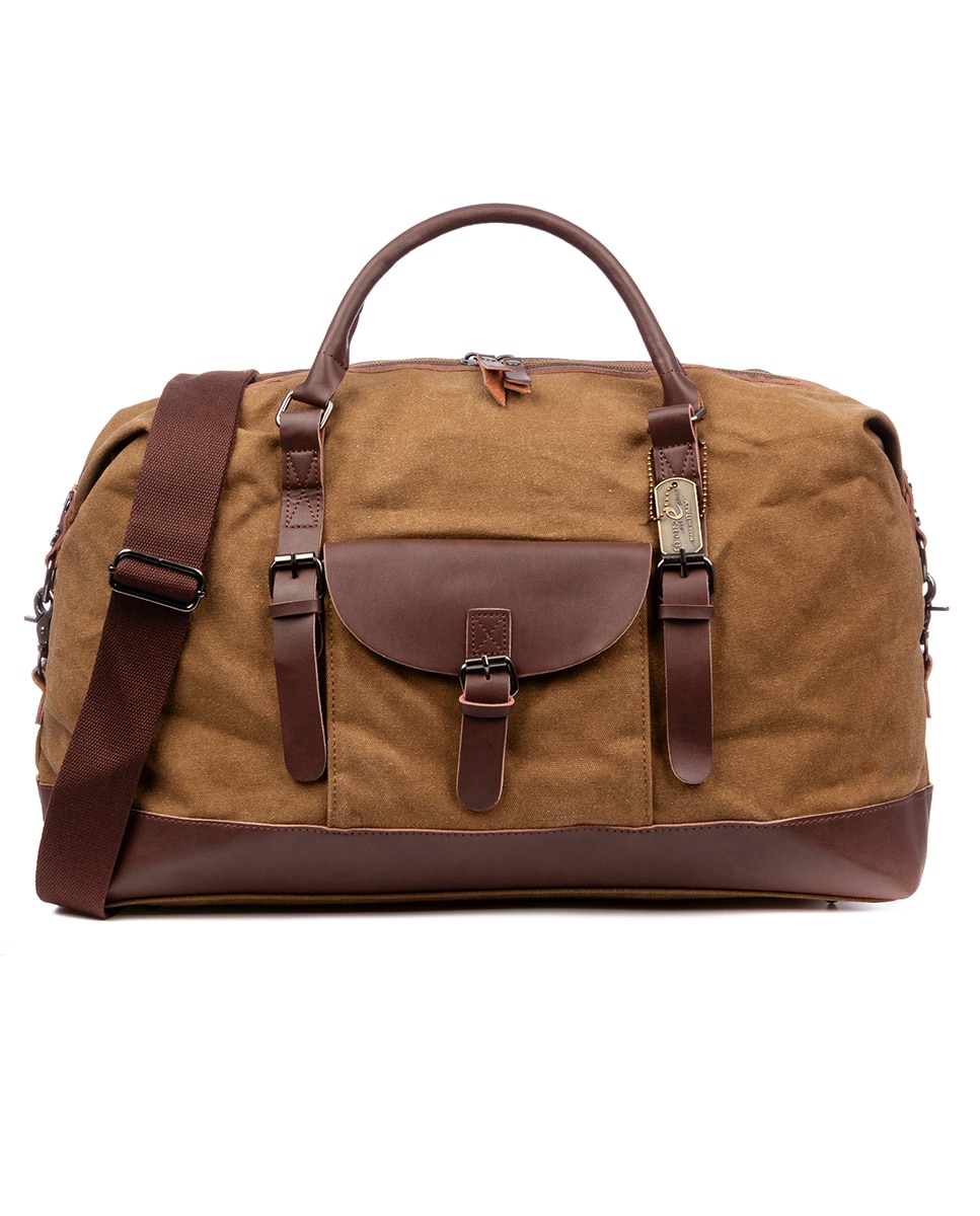 Imagen 0 de Bolso de viaje. De lona canvas premium combinada con piel.
