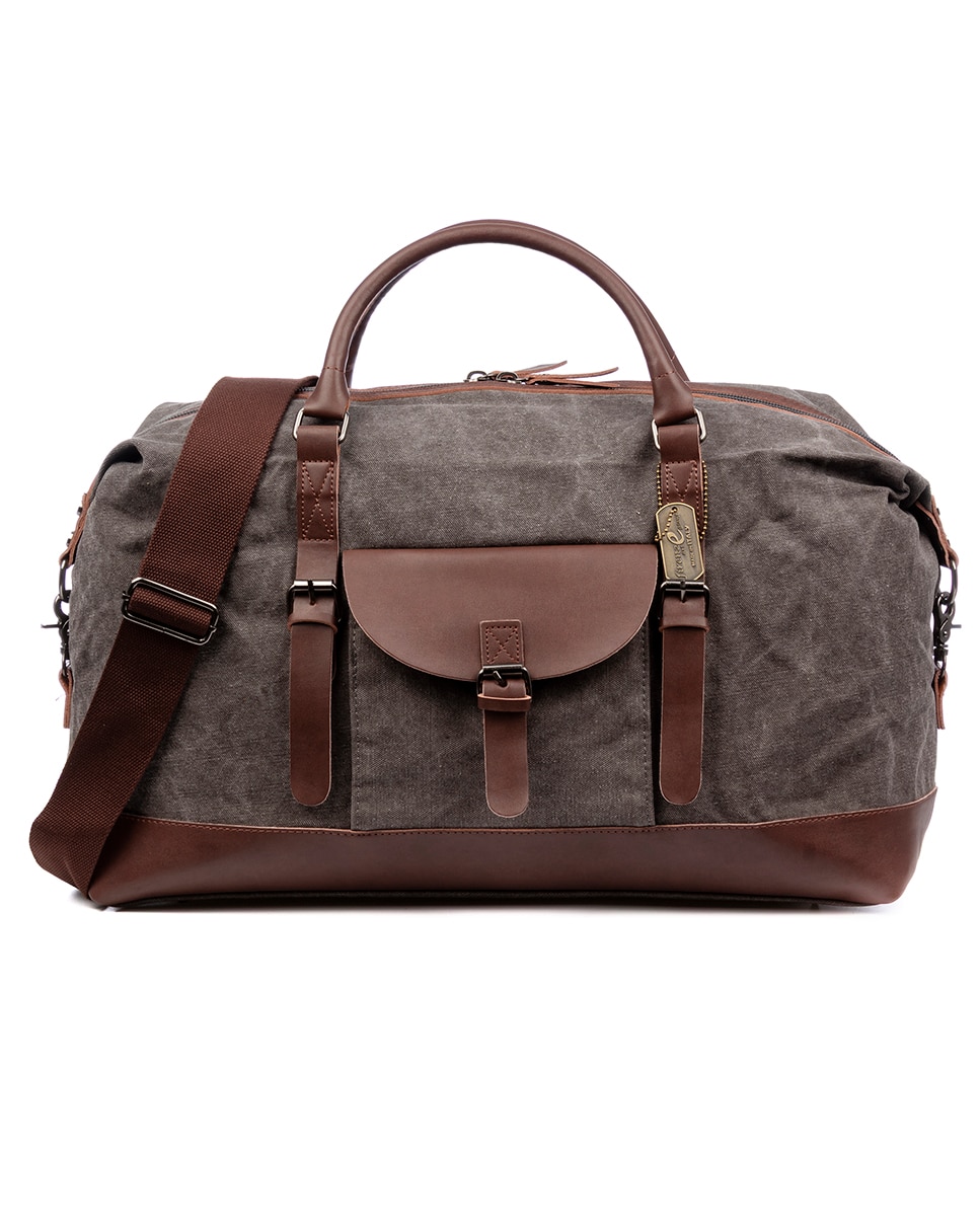 Imagen 0 de Bolso de viaje. De lona canvas premium combinada con piel.