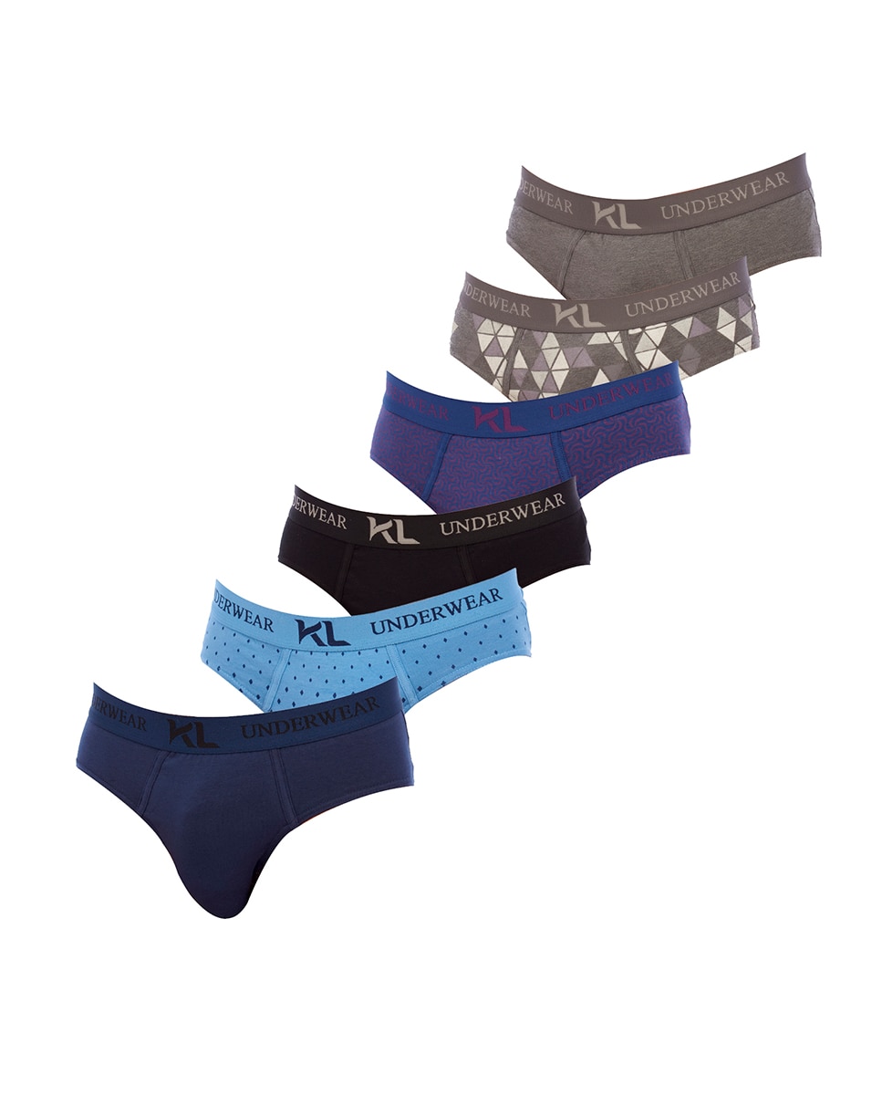 Imagen 0 de Slip de hombre estampado pack-6
