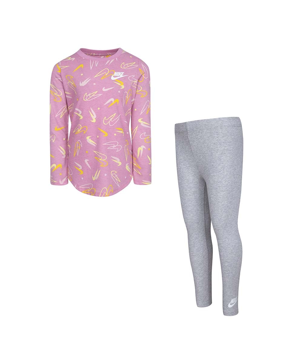 Imagen 0 de Conjunto camiseta manga larga y legging Nike