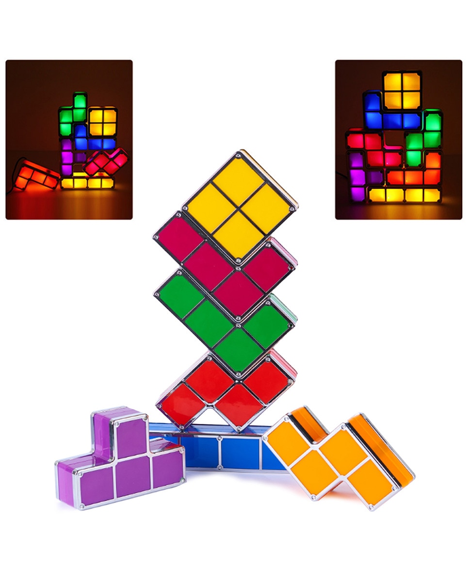 Imagen 0 de Tetris: piezas magnéticas 3D retro con luces LED