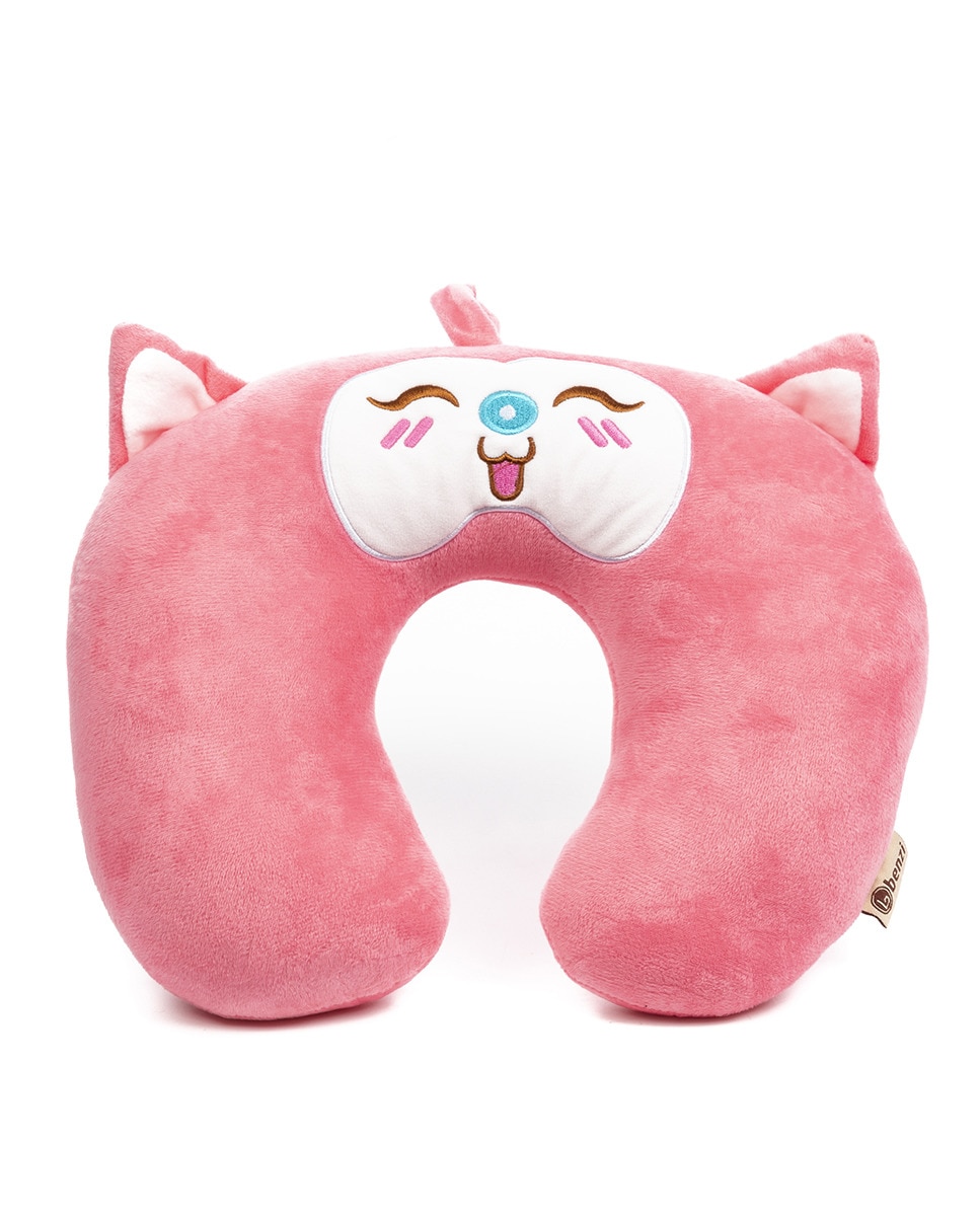Imagen 0 de Almohada de viaje cojín cervical infantil extra suave pantera rosa