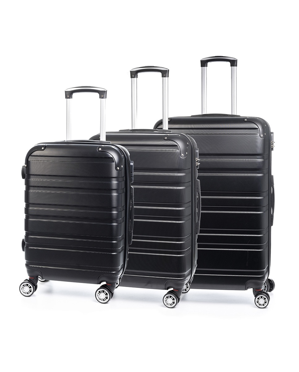 Imagen 0 de Juego de 3 maletas trolley extensibles, en material ligero ABS