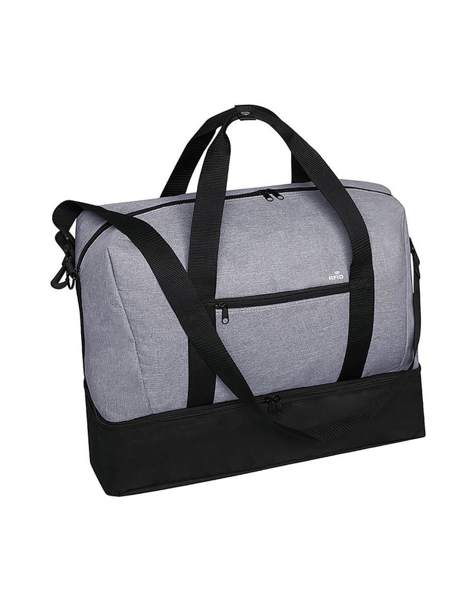 Imagen 0 de Bolso viaje poliester 6000d acabado denim con protector rfid