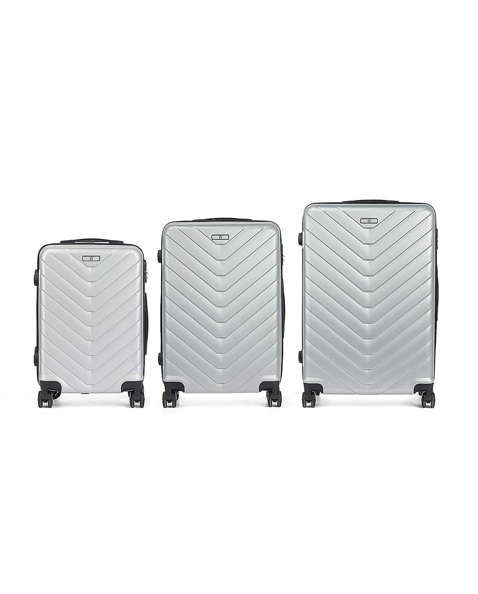 Imagen 0 de Set de 3 maletas trolley de ABS, ligeras y resistentes diseño escamas
