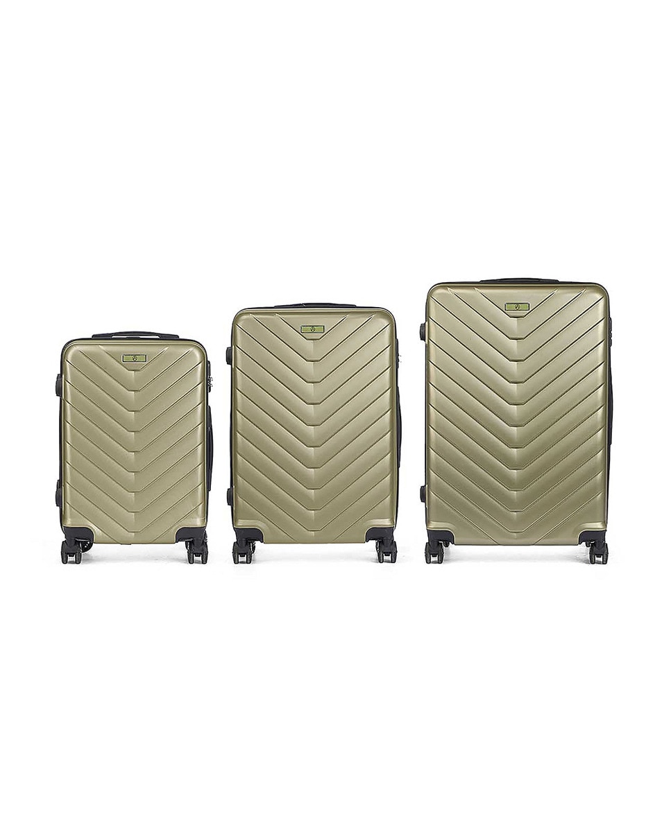 Imagen 0 de Set de 3 maletas trolley de ABS, ligeras y resistentes diseño escamas