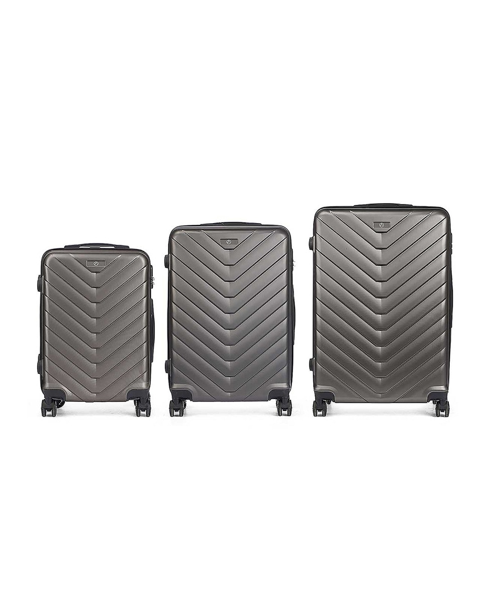 Imagen 0 de Set de 3 maletas trolley de ABS, ligeras y resistentes diseño escamas