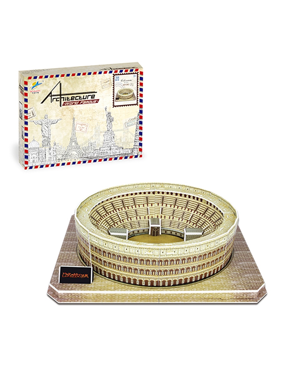 Imagen 0 de Puzzle 3D de cartón del Coliseo en Roma. 38 piezas.