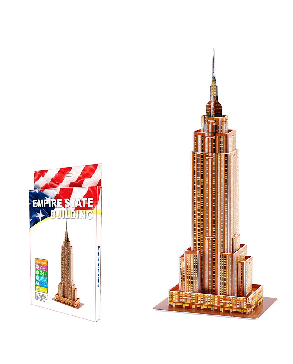 Imagen 0 de Puzzle 3D de cartón del Empire State Building en Nueva York. 24 piezas.