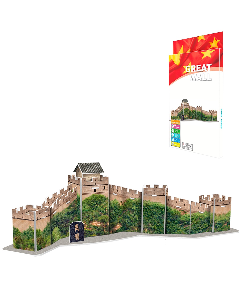 Imagen 0 de Puzzle 3D de cartón de la Gran Muralla China. 21 piezas.