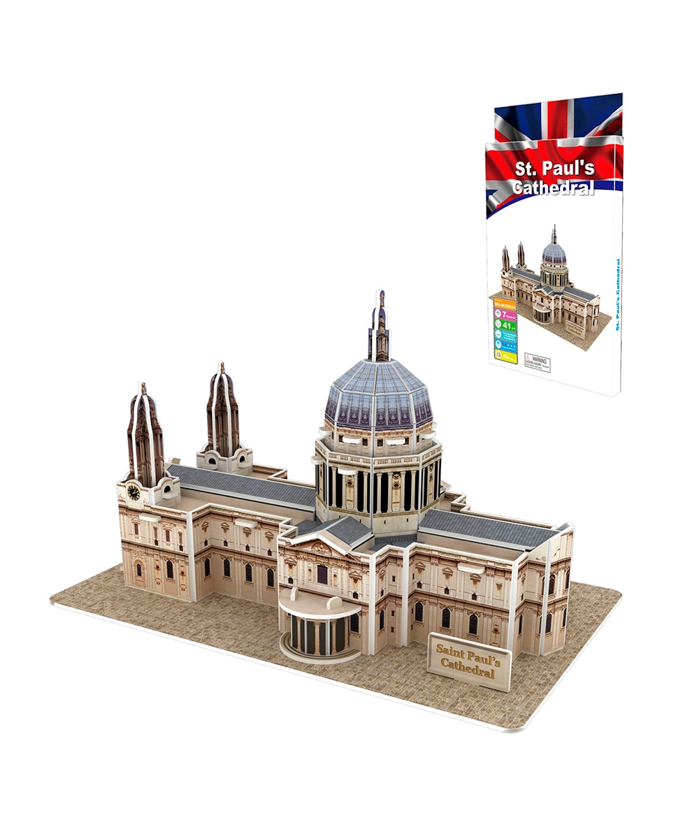 Imagen 0 de Puzzle 3D de cartón de la Catedral de San Pablo en Londres. 41 piezas.