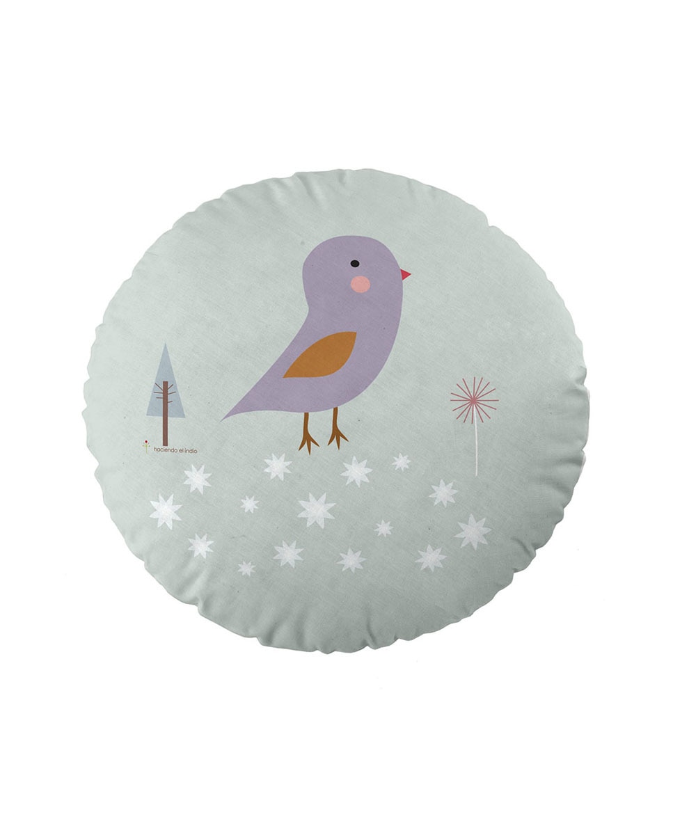 Imagen 0 de Cojín con relleno redondo Dama nieves 40 cm