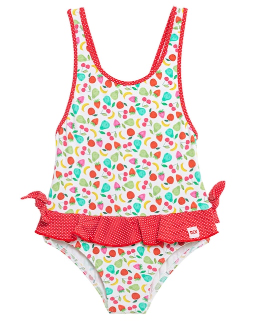 Imagen 0 de Bañador de bebé estampado de frutas con volante