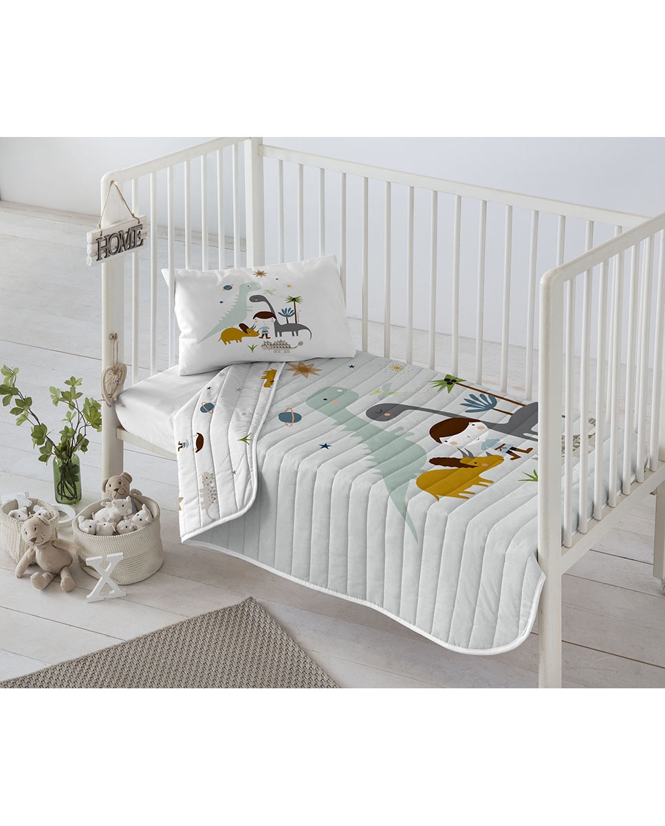 Imagen 0 de Colcha bouti cuna reversible Dinos