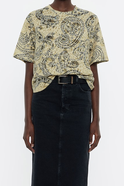 Imagen 0 de Camiseta de mujer boxy devoré paisley