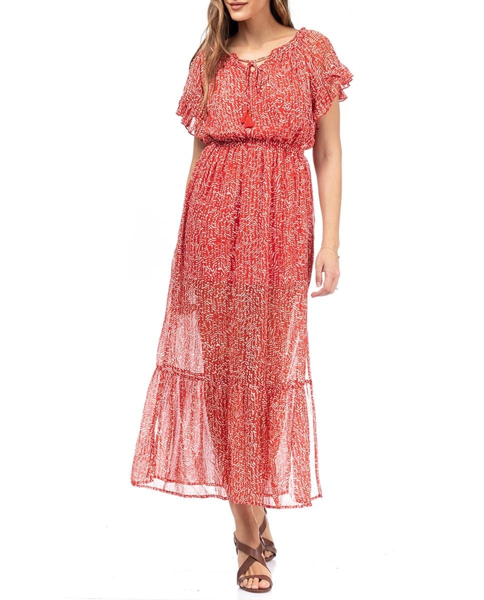Vestido largo estampado — oferta en Primeriti