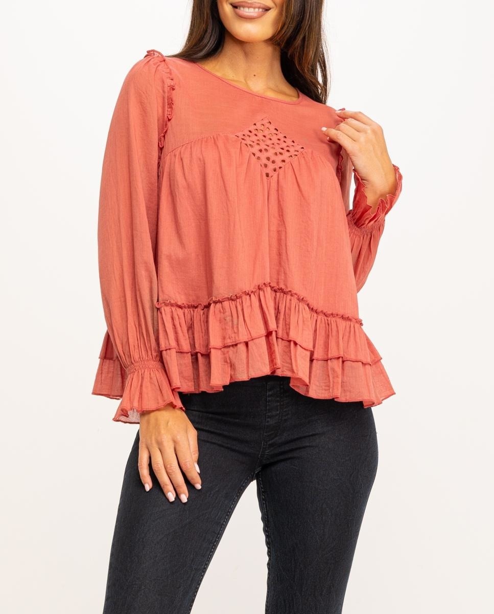 Imagen 0 de Blusa algodón bordada