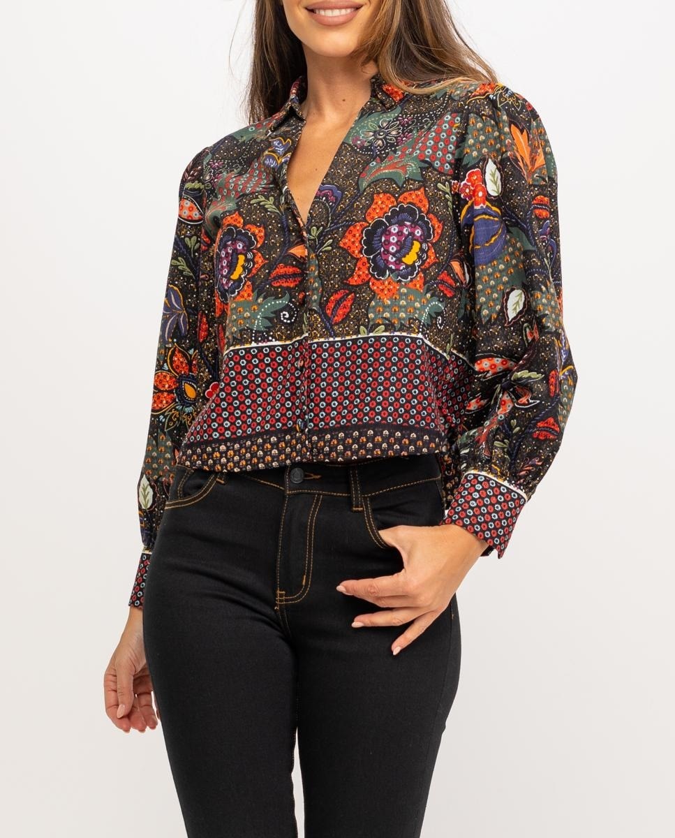 Imagen 0 de Blusa estampada de pana