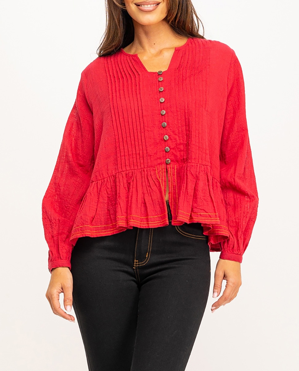 Imagen 0 de Blusa algodón rústico