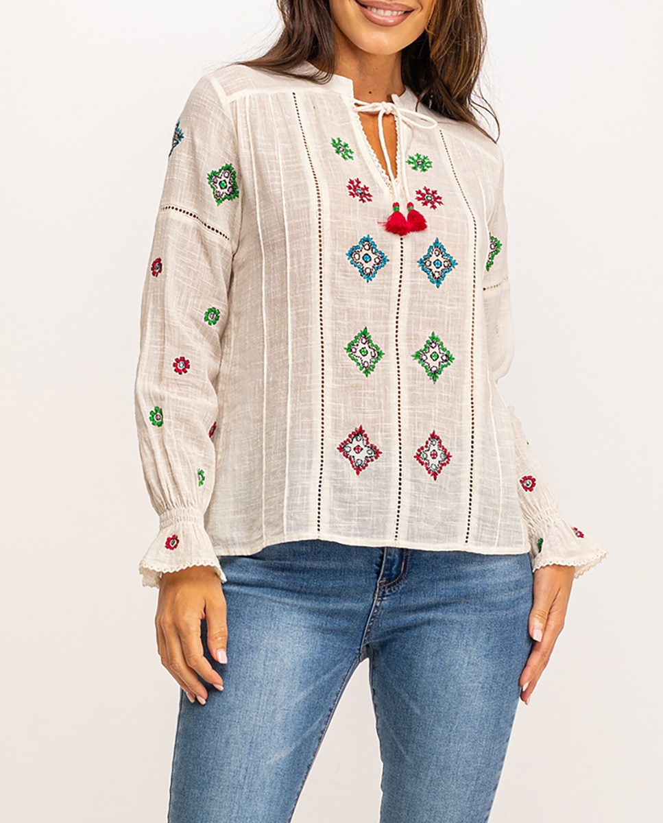 Imagen 0 de Blusa algodón rústico