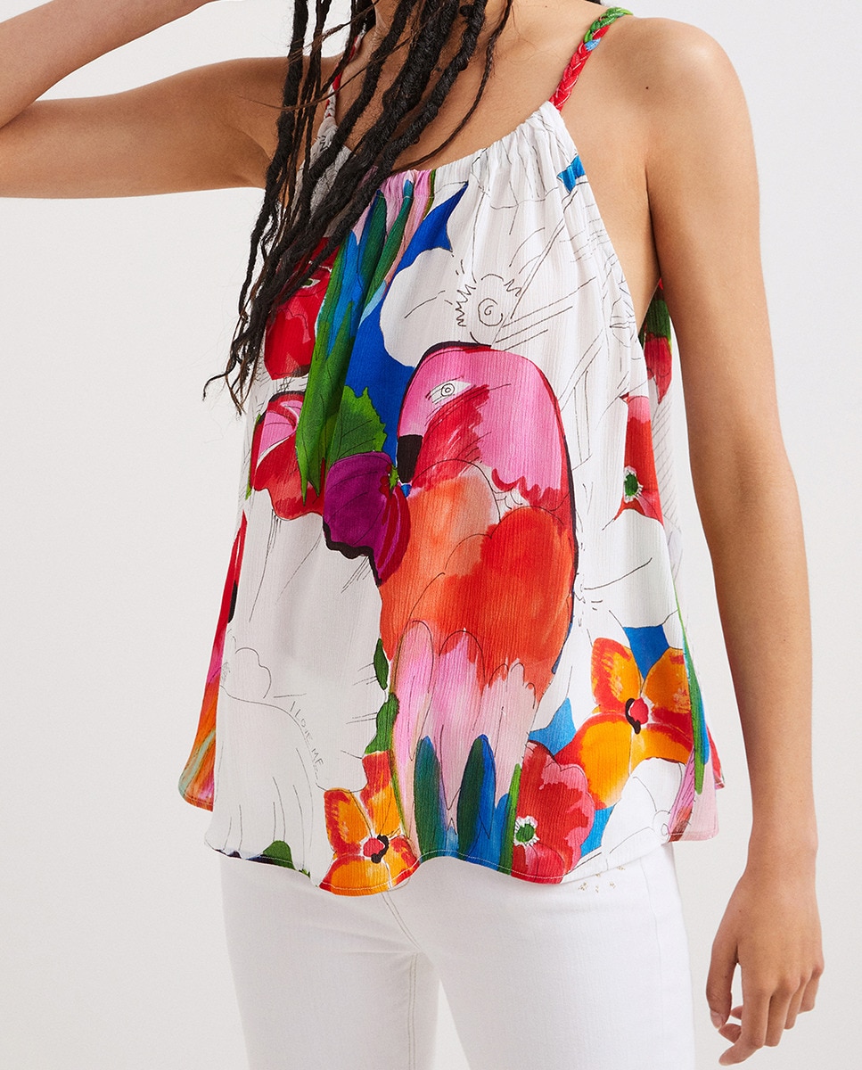 Imagen 0 de Blusa halter tropical