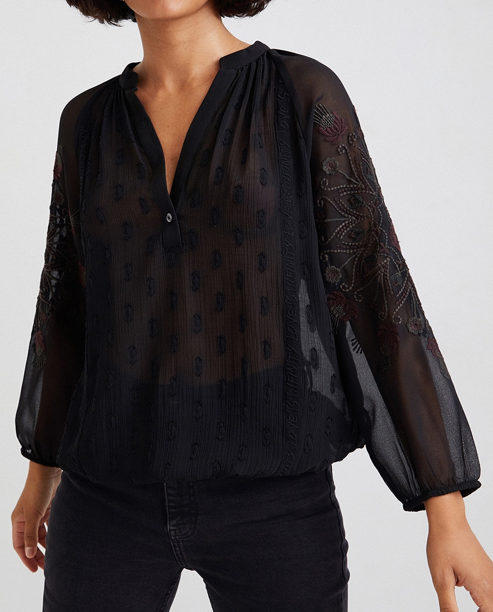 Imagen 0 de Blusa semitransparente loose