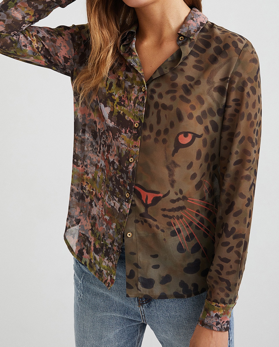 Imagen 0 de Camisa doble estampado salvaje