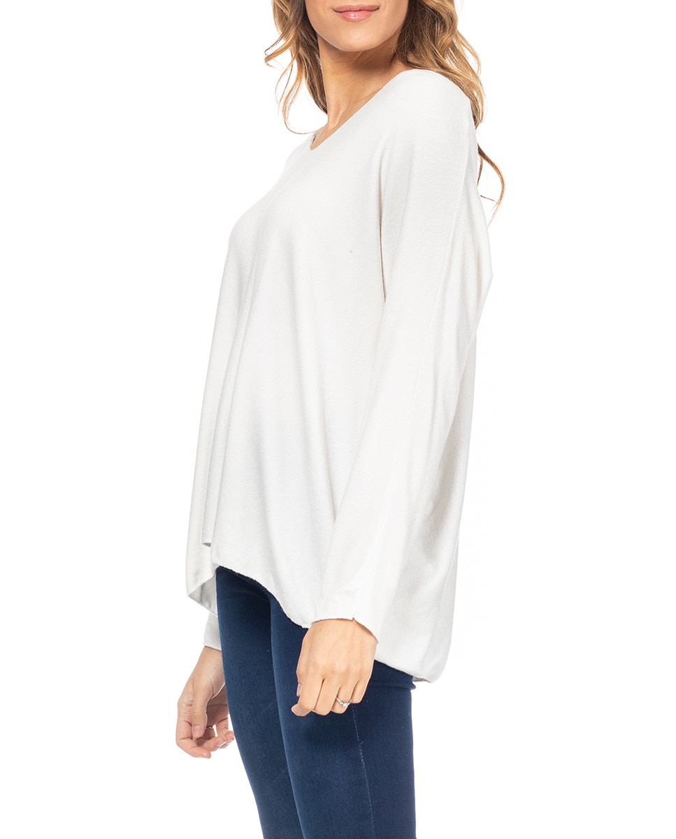 Imagen 0 de Jersey ancho de punto con cuello pico
