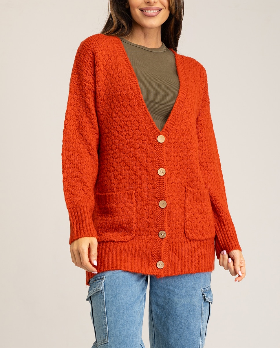 Imagen 0 de Chaqueta punto lisa mujer