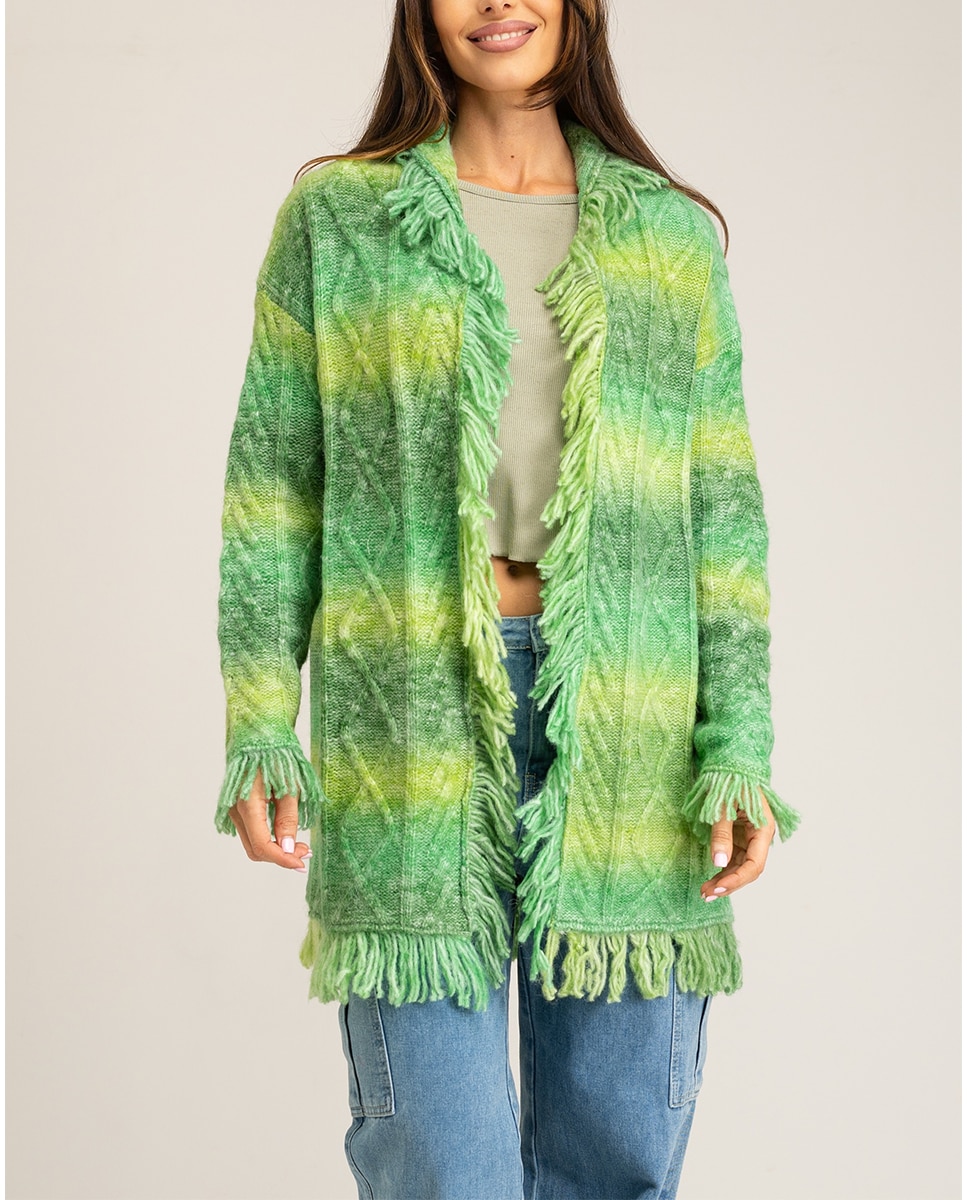 Imagen 0 de Chaqueta flecos y tye dye ochos mujer